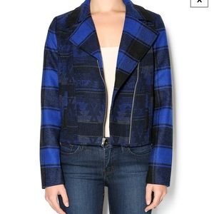 Jack Blue & Black Western Patterned Jacket